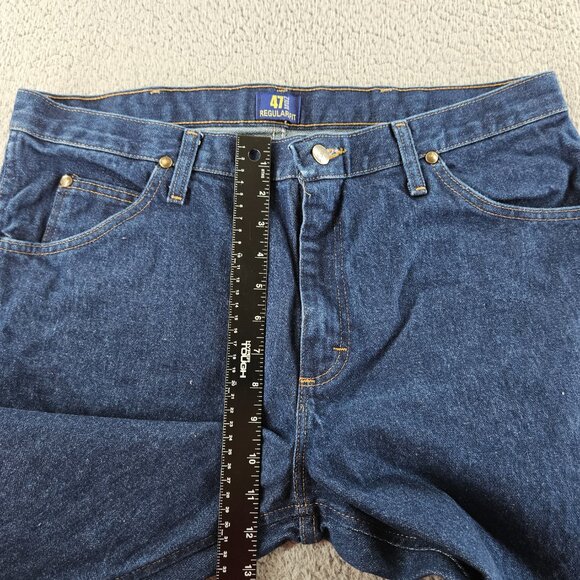 Wrangler Jeans Mens 38x32 Blue Regular Fit 47MWZPW Western Cowboy Cut Work Pants - Picture 9 of 15